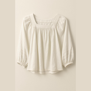 Who What Wear White Square Neck Blouse